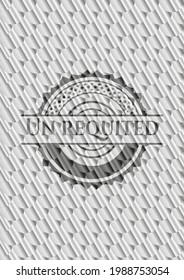 Un requited silver badge. Scales pattern. Vector Illustration. Detailed. 