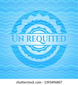 Un requited water style badge. Vector Illustration. Detailed.