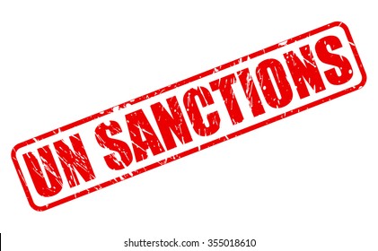 UN SANCTIONS red stamp text on white