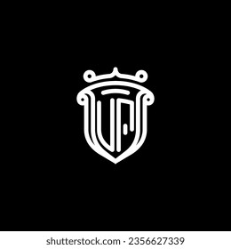 UN shield initial monogram with high quality professional design that will print well