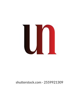 un Simple alphabet modern minimalist negative space font vector business logo design