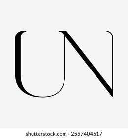 un symbol initial letter design