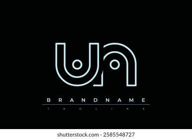 UN Technology Letter Logo Template. This tech letter logo is a graphic mark that uses letters to represent a technology company.