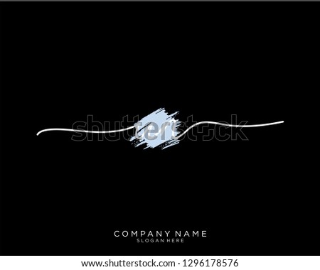 UN U N Initial handwriting logo template