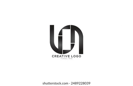 UN UON Abstract initial monogram letter alphabet logo design