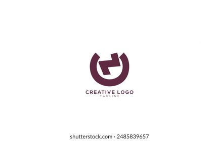 UN UZ ZU NU Abstrakte Initial Monogram Letter Alphabet Logo Design