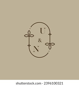 UN wedding initial logo in high quality professional design that will print well across any print media