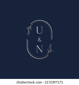 UN wedding initial logo letters in high quality professional design that will print well across any print media