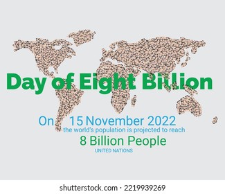 UN World 8 Billion People Day t- shirt design