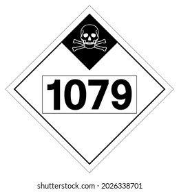 UN1079 Class 2 Sulfur Dioxide Symbol Sign, Vector Illustration, Isolate On White Background, Label .EPS10