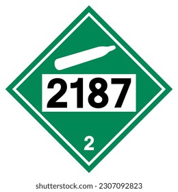 UN2187 Class 2 Carbon dioxide Symbol Sign , Vector Illustration, Isolate On White Background Label .EPS10