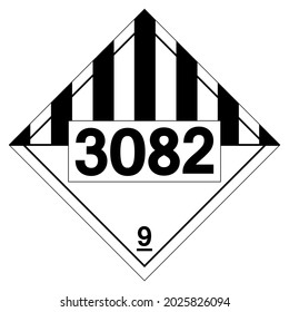 UN3082 Environmentally Hazardous Substances Liquid Symbol Sign ,Vector Illustration, Isolate On White Background Label .EPS10