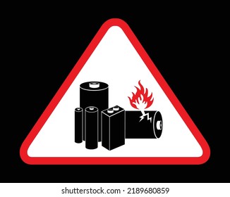 UN3481 SIGN, Dangerous goods label vector illustration, Warning Lithium Batteries Symbol Sign,  Lithium battery label vector design, UN 3481 Lithium Ion Battery Shipping Label design isolated, 