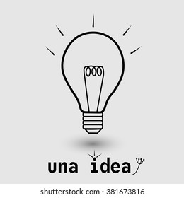 Una idea illustration
Illustration of light bulbs as the personification of the idea of the appearance