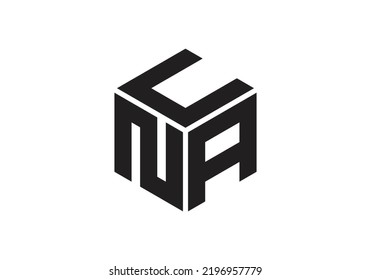 UNA Initial Monogram Letter NAU NAC Logo Design Vector Template Letter NAU Logo Design