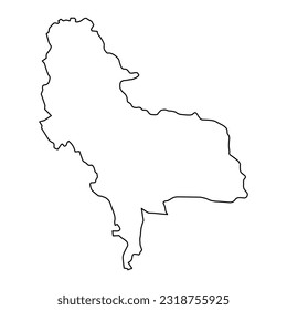 Una Sana canton map, administrative district of Federation of Bosnia and Herzegovina. Vector illustration.