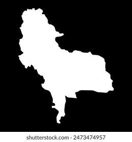 Una Sana canton map, administrative district of Federation of Bosnia and Herzegovina. Vector illustration.