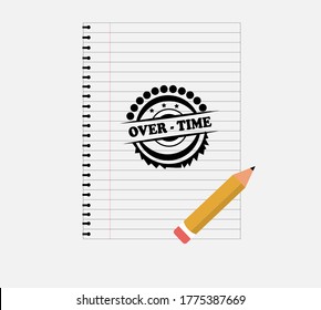 Unannehmbares Emblem mit Bleistift-Effekt. Vektorgrafik, eps10