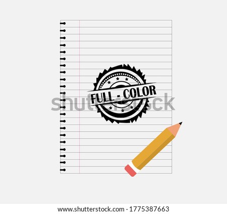 Unacceptable emblem with pencil effect. Vector Illustration, eps 10