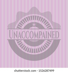 Unaccompained pink emblem. Vector Illustration. Detailed.