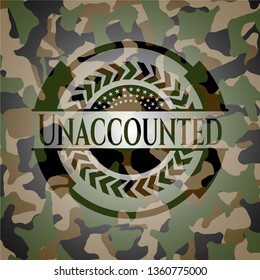 Unaccounted on camouflaged pattern