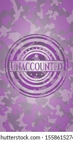 Unaccounted pink on camouflaged texture. Vector Illustration. Detailed.