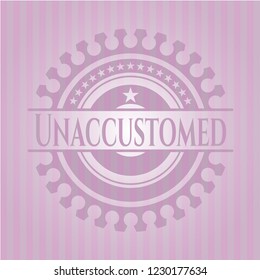 Unaccustomed pink emblem. Vintage.