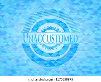 Unaccustomed sky blue mosaic emblem