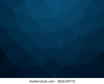 Vector formal no adornado fondo poligonal azul turquesa oscuro oscuro. Fondo de polos bajo