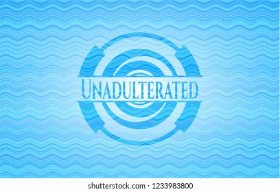 Unadulterated water representation emblem.