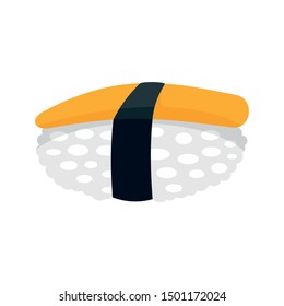 Unagi sushi icon. Flat illustration of unagi sushi vector icon for web design
