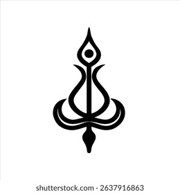 Unalome Sacred Symbol of Enlightenment Vector Line Drawing