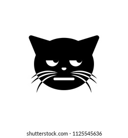 unamused cool cat icon. Element of emotions icon for mobile concept and web apps. Detailed unamused cool cat icon can be used for web and mobile on white background