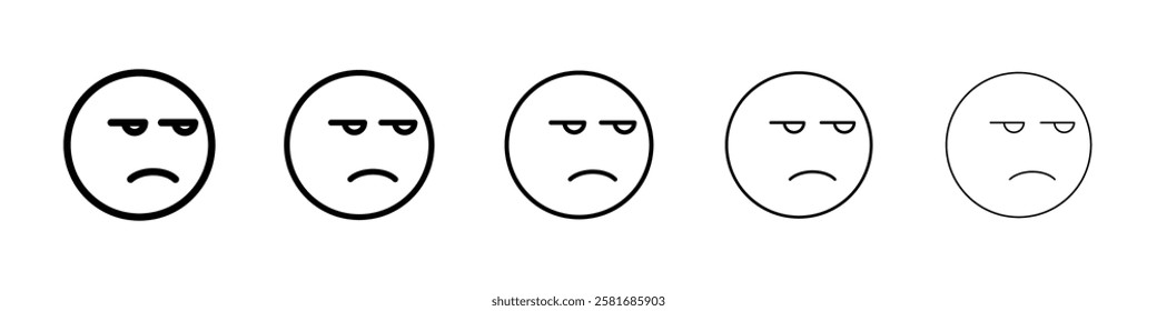 Unamused emoji icon Vector logo sign