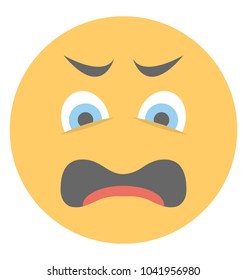 An unamused emoticon expression