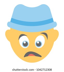 
An unamused emoticon expression
