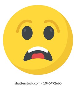 An unamused emoticon expression