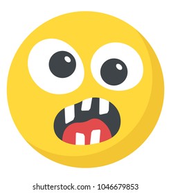 An unamused emoticon expression