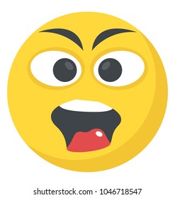 An unamused emoticon expression