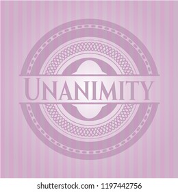 Unanimity realistic pink emblem