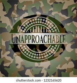 Unapproachable on camouflage pattern