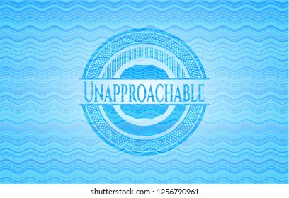 Unapproachable water wave representation emblem.