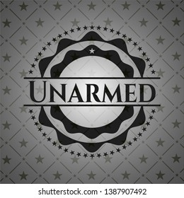 Unarmed black emblem. Vintage. Vector Illustration. Detailed.