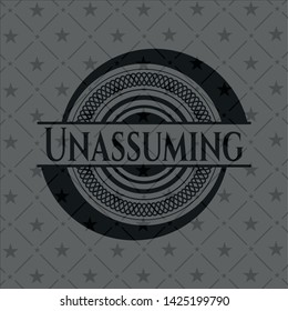 Unassuming black emblem. Vintage. Vector Illustration. Detailed.