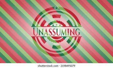 Antecedentes de emblema navideño sin pretensiones. Ilustración vectorial. Detallado. 