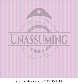 Unassuming retro pink emblem