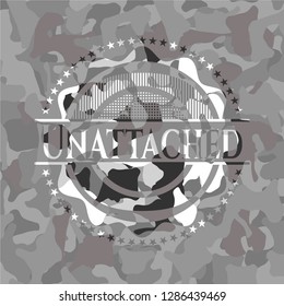 Unattached on grey camo pattern