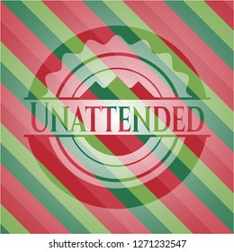 Unattended christmas style badge..