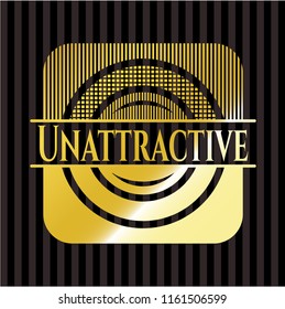 Unattractive gold badge