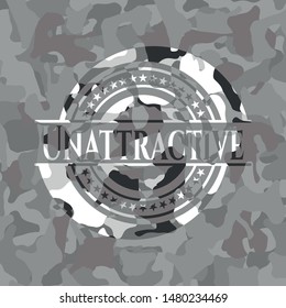 Unattractive on grey camouflage pattern